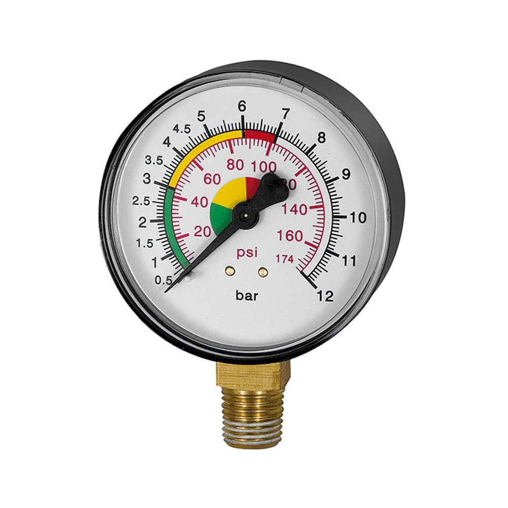 Riegler 136797. Manometer ø 63 mm, ungeeicht, Anschluss unten