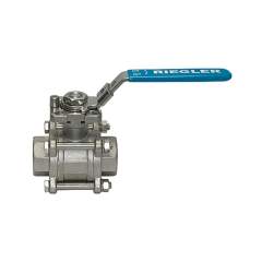 Riegler 103448.Stainless steel ball valve, Thread design, Full passage, G 3/8