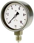 Riegler 102504.Pressure gauge, CrNi steel, radial bottom, G 1/2, 0-10 bar, Ø 160