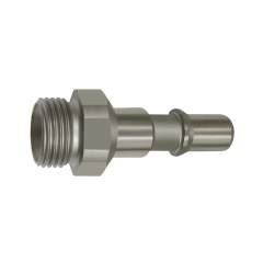Riegler 141972.Nipple f. couplings I.D. 8, ISO 6150 C, Stainless steel, G 1/2 ET