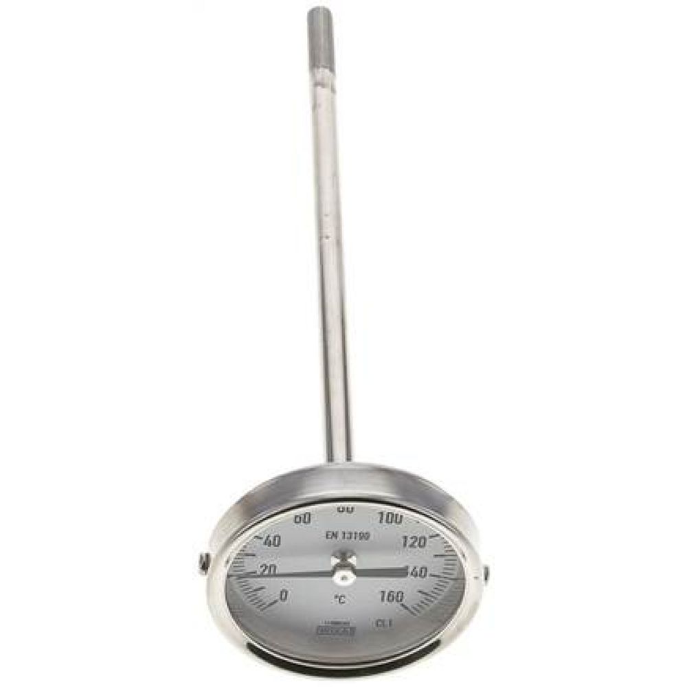 Wika TWT 16063200 ES Bimetallthermometer, waagerecht D63/0 bis +160°C/200mm