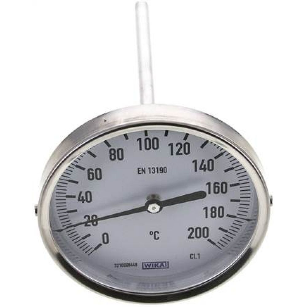 Wika TWT 200100160 ES Bimetallthermometer, waagerecht D100/0 bis +200°C/160mm