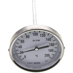 Wika TWT 200100160 ES Bimetallthermometer, waagerecht D100/0 bis +200°C/160mm