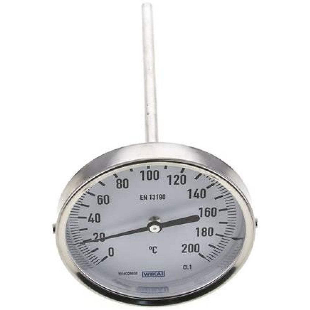 Wika TWT 200100200 ES Bimetallthermometer, waagerecht D100/0 bis +200°C/200mm