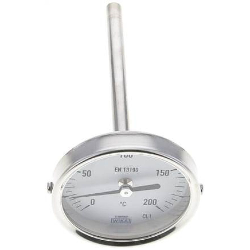 Wika TWT 20063100 ES Bimetallthermometer, waagerecht D63/0 bis +200°C/100mm