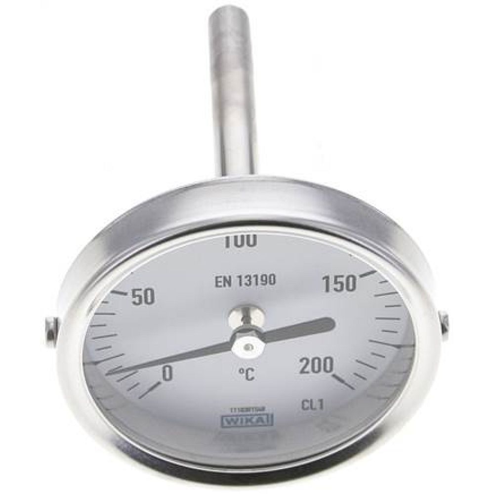 Wika TWT 2006363 ES Bimetallthermometer, waagerecht D63/0 bis +200°C/63mm