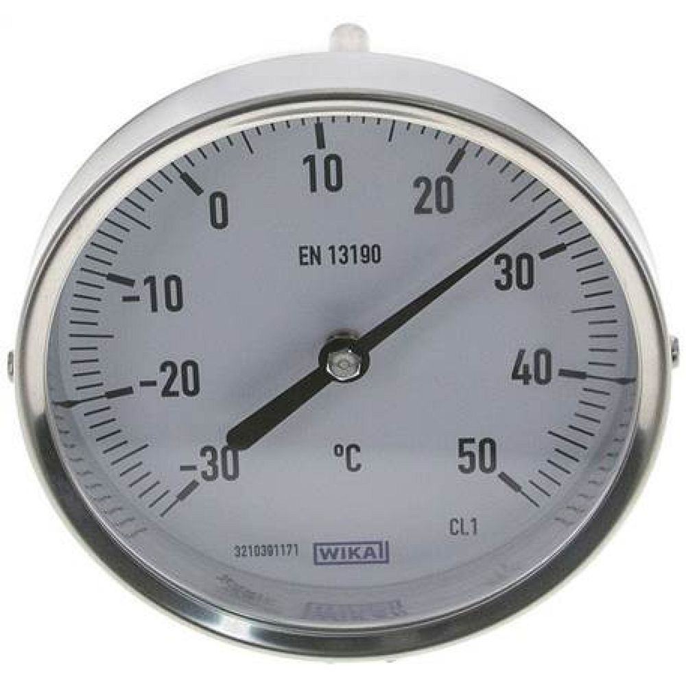 Wika TWT 35100100 ES Bimetallthermometer, waagerecht D100/-30 bis +50°C/100mm