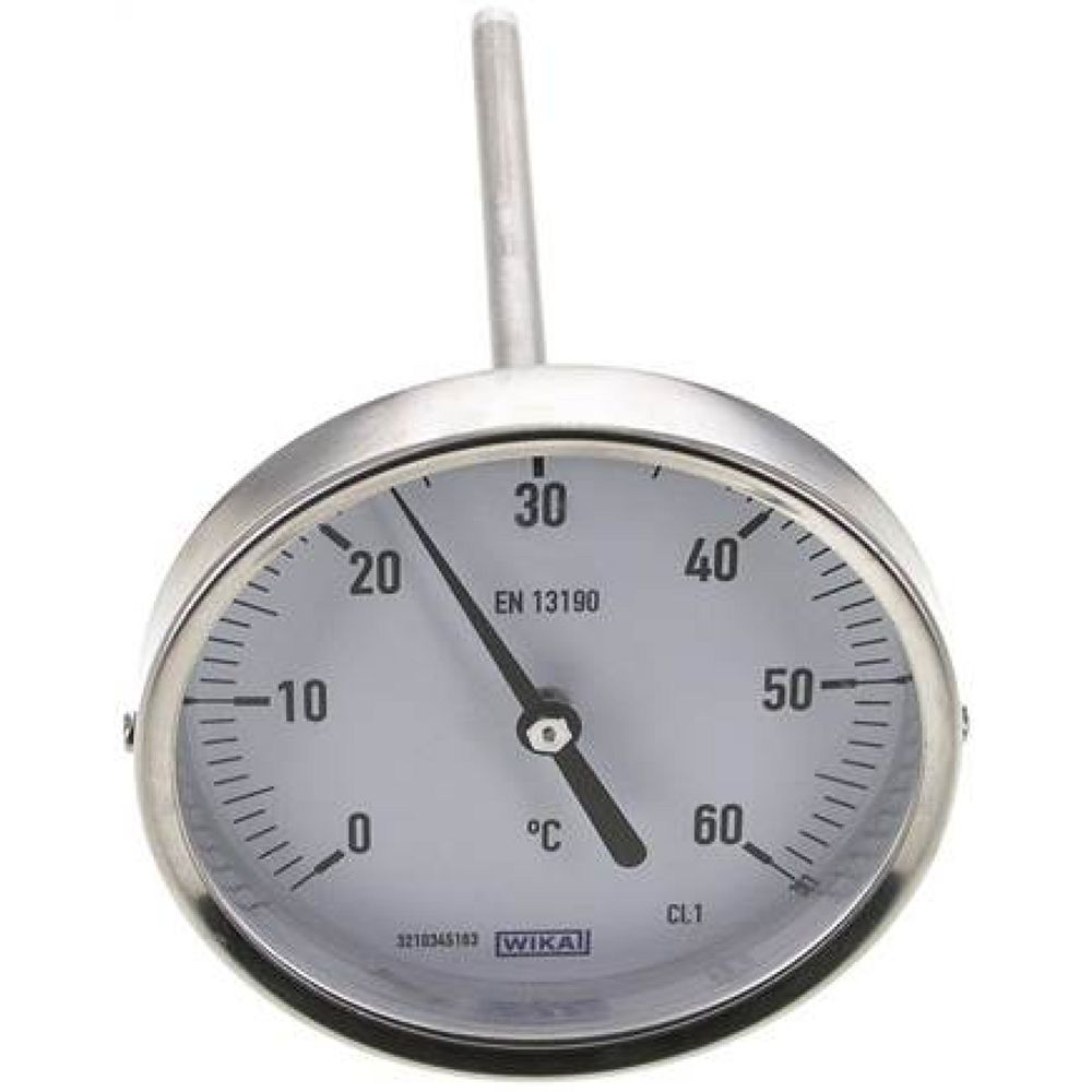 Wika TWT 60100160 ES Bimetallthermometer, waagerecht D100/0 bis +60°C/160mm