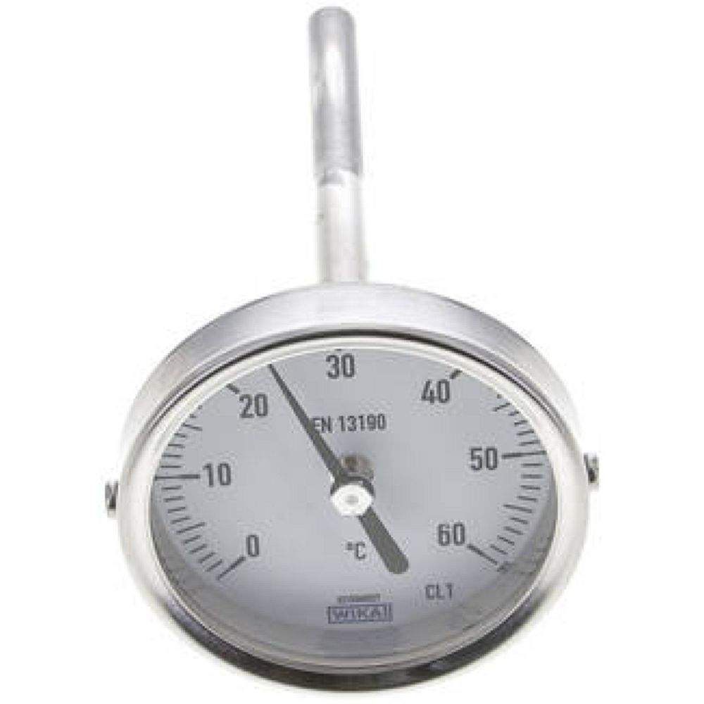 Wika TWT 6063100 ES Bimetallthermometer, waagerecht D63/0 bis +60°C/100mm