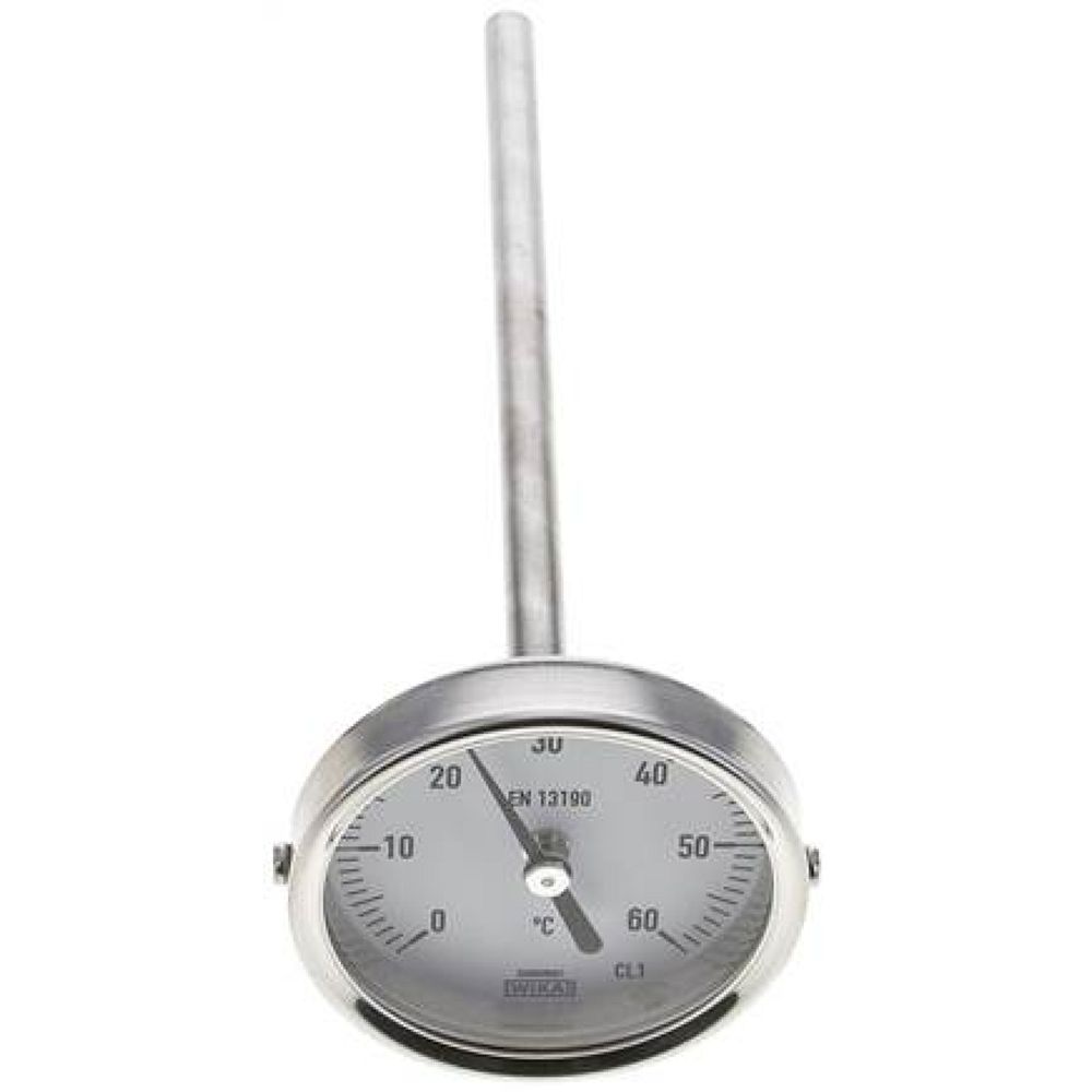 Wika TWT 6063160 ES Bimetallthermometer, waagerecht D63/0 bis +60°C/160mm