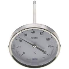 Wika TWT 80100160 ES Bimetallthermometer, waagerecht D100/0 bis +80°C/160mm