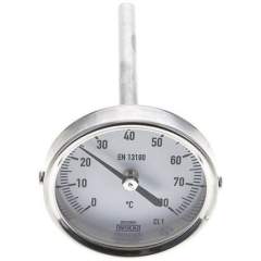 Wika TWT 8063100 ES Bimetallthermometer, waagerecht D63/0 bis +80°C/100mm