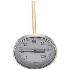 Wika TW 120100200 AL Bimetallthermometer, waagerecht D100/0 bis +120°C/200mm