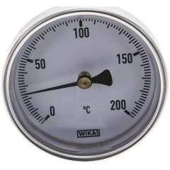 Wika TW 2006340 AL Bimetallthermometer, waagerecht D63/0 bis +200°C/40mm
