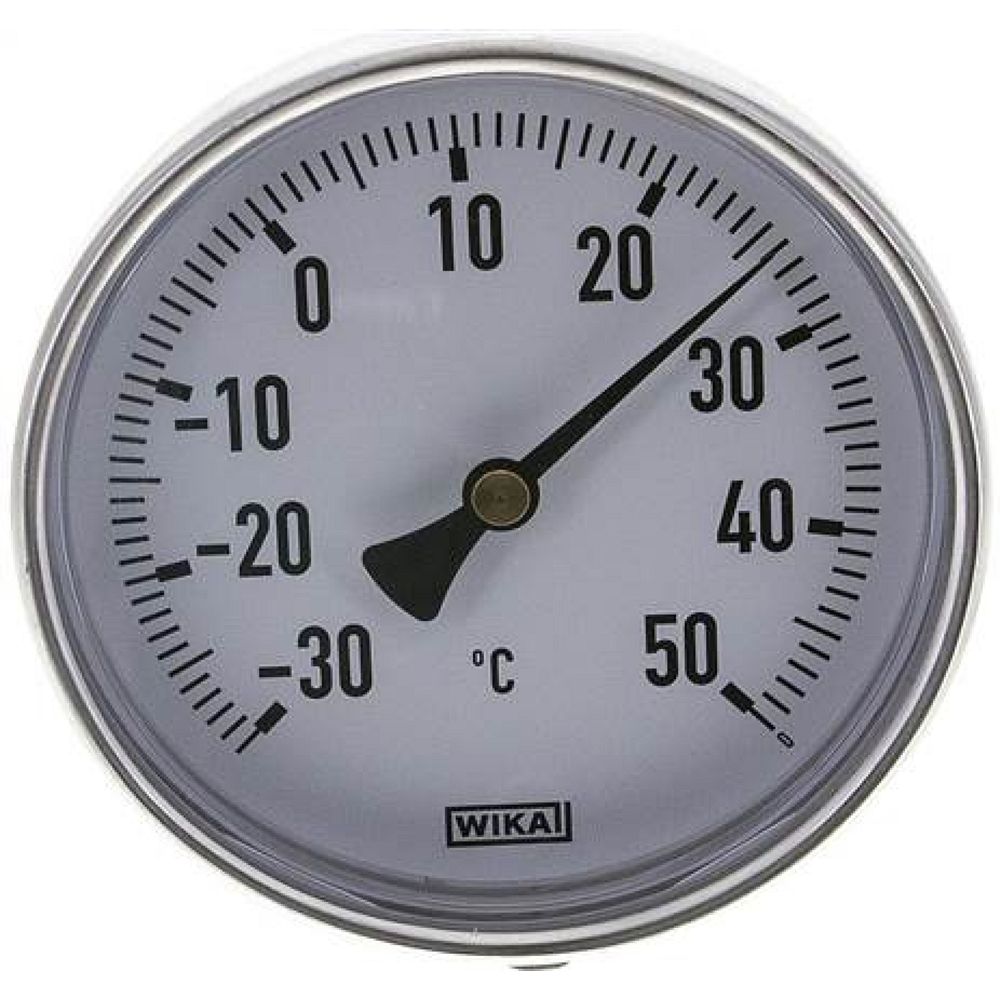 Wika TW 3510060 AL Bimetallthermometer, waagerecht D100/-30 bis +50°C/60mm