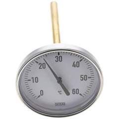 Wika TW 60100160 AL Bimetallthermometer, waagerecht D100/0 bis +60°C/160mm