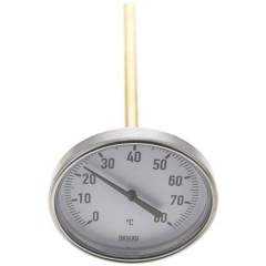 Wika TW 80100200 AL Bimetallthermometer, waagerecht D100/0 bis +80°C/200mm