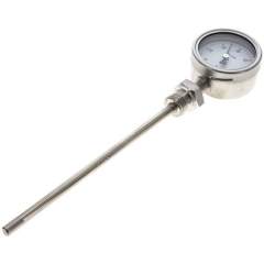 Wika TS 6063200 ES Bimetallthermometer, senkrecht D63/0 bis +60°C/200mm