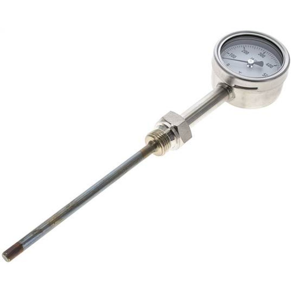Wika TS 60063160 ES Bimetallthermometer, senkrecht D63/0 bis +600°C/160mm