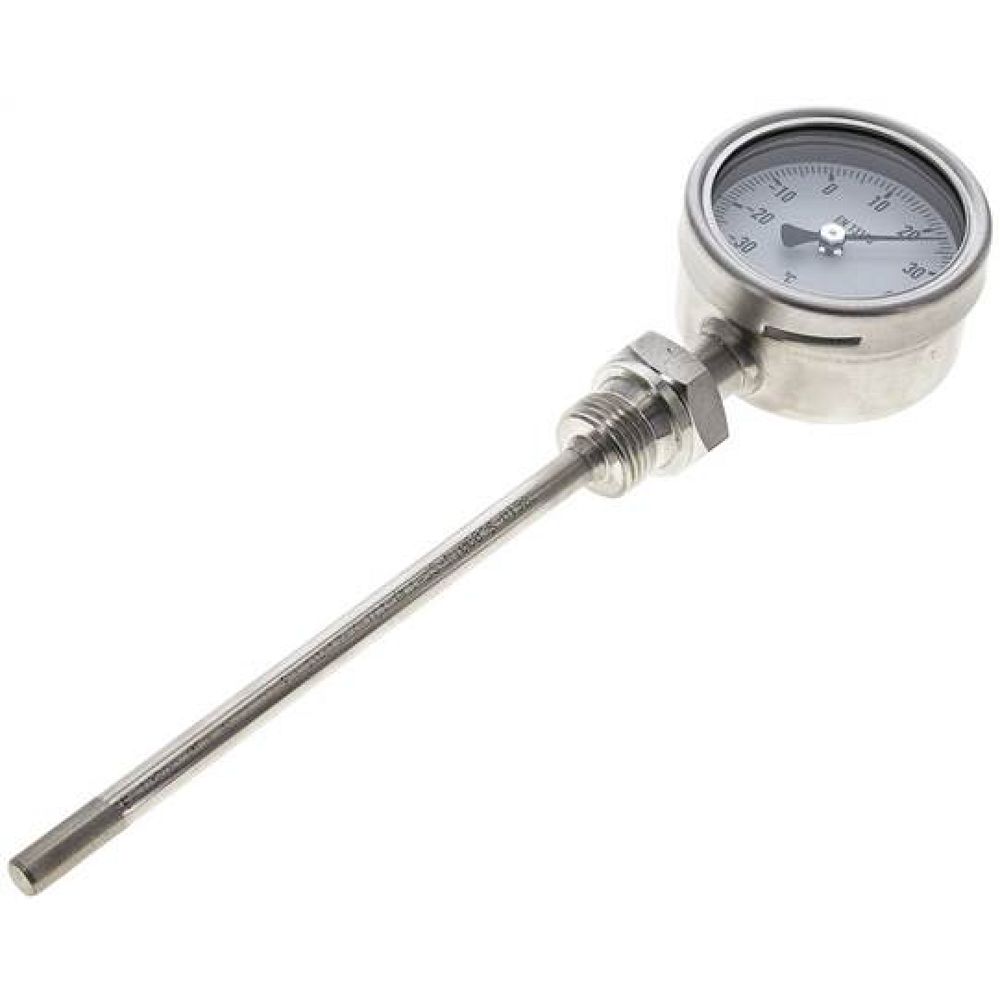 Wika TS 3563160 ES Bimetallthermometer, senkrecht D63/-30 bis +50°C/160mm