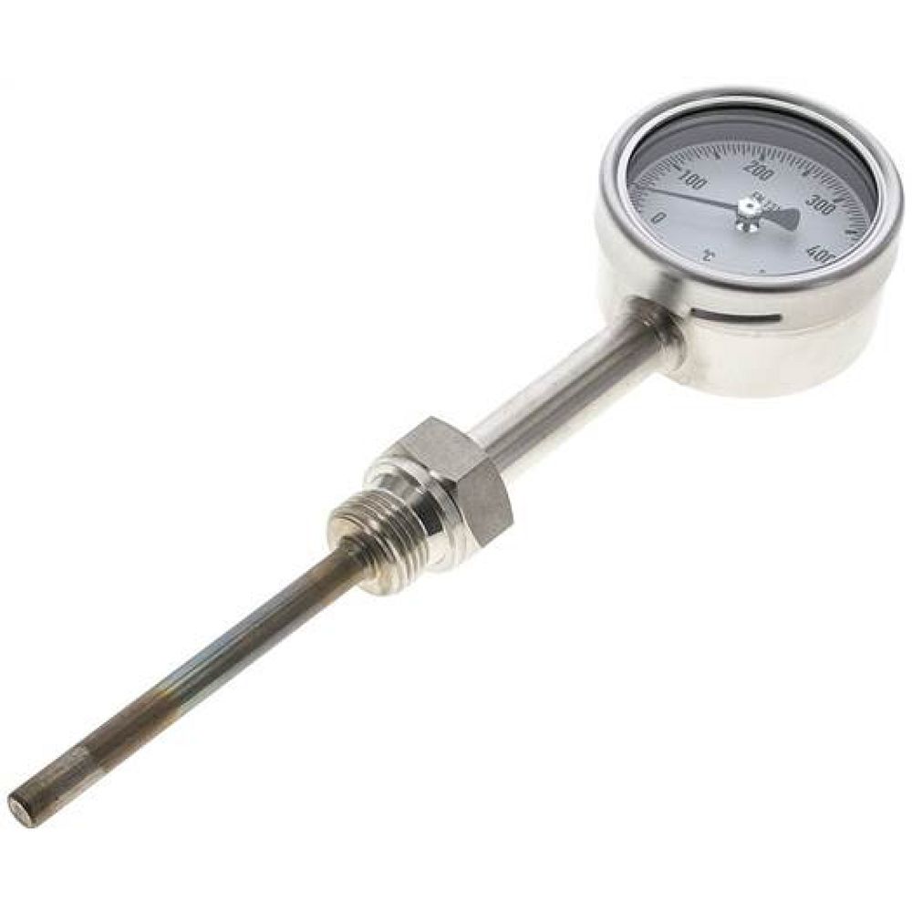 Wika TS 50063100 ES Bimetallthermometer, senkrecht D63/0 bis +500°C/100mm