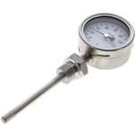 Wika TS 16063100 ES Bimetallthermometer, senkrecht D63/0 bis +160°C/100mm