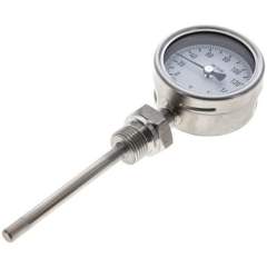 Wika TS 16063100 ES Bimetallthermometer, senkrecht D63/0 bis +160°C/100mm