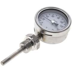 Wika TS 1606363 ES Bimetallthermometer, senkrecht D63/0 bis +160°C/63mm