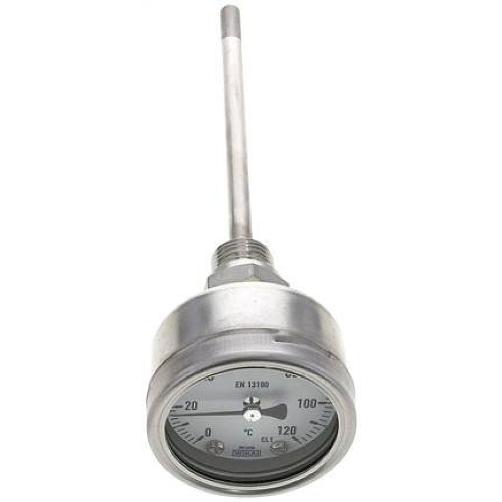 Wika TW 12063160 ES Bimetallthermometer, waagerecht D63/0 bis +120°C/160mm