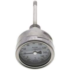 Wika TW 16063100 ES Bimetallthermometer, waagerecht D63/0 bis +160°C/100mm