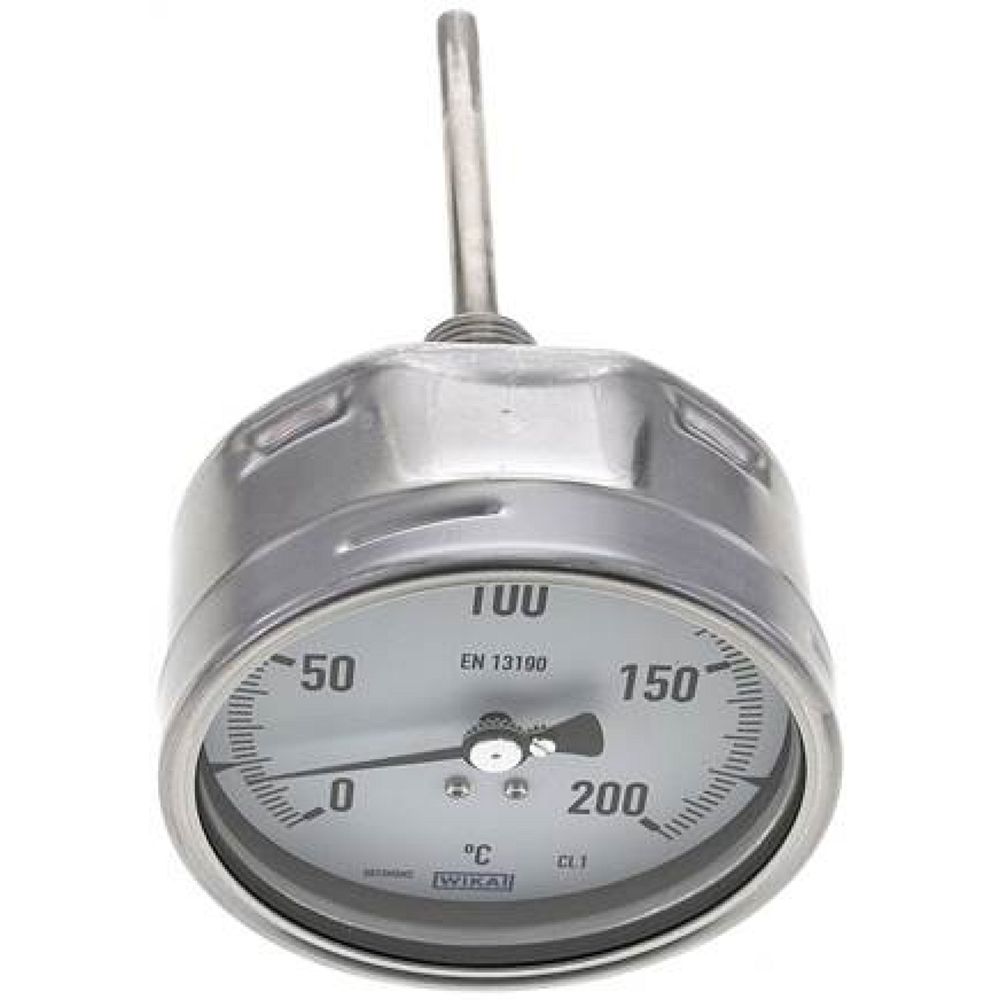 Wika TW 200100100 ES Bimetallthermometer, waagerecht D100/0 bis +200°C/100mm