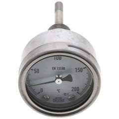 Wika TW 2006363 ES Bimetallthermometer, waagerecht D63/0 bis +200°C/63mm
