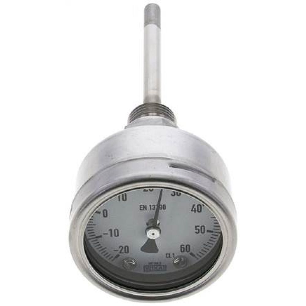 Wika TW 2663100 ES Bimetallthermometer, waagerecht D63/-20 bis +60°C/100mm