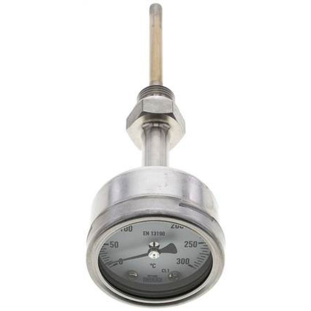 Wika TW 30063100 ES Bimetallthermometer, waagerecht D63/0 bis +300°C/100mm
