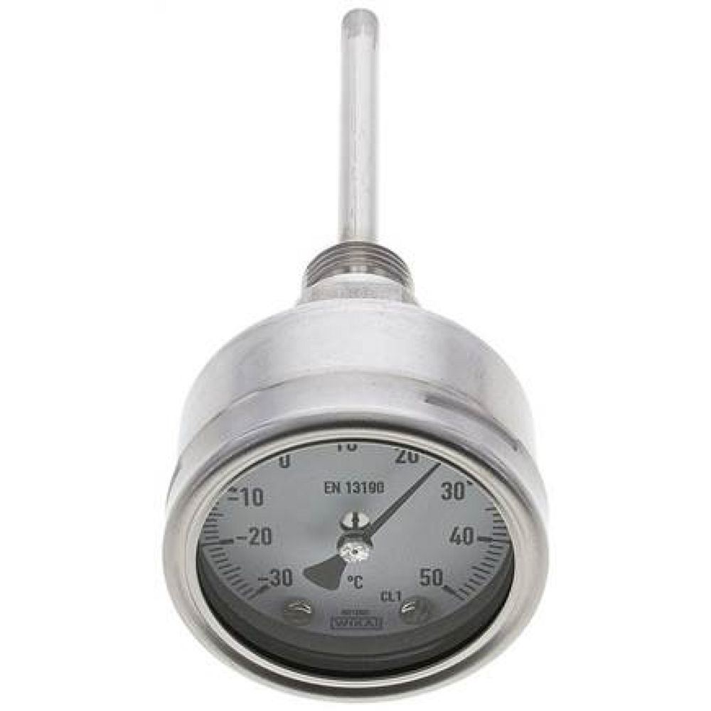 Wika TW 3563100 ES Bimetallthermometer, waagerecht D63/-30 bis +50°C/100mm