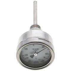 Wika TW 5563100 ES Bimetallthermometer, waagerecht D63/-50 bis +50°C/100mm