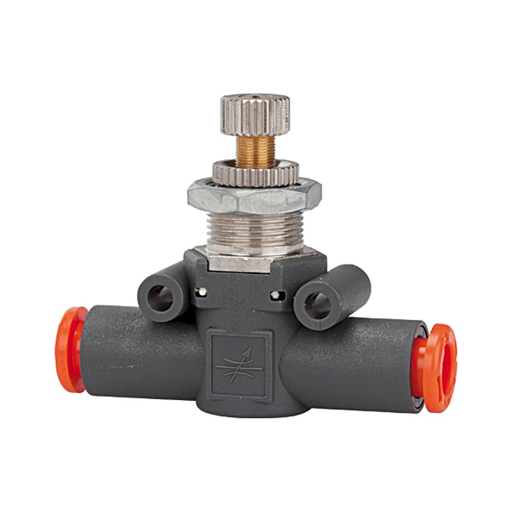 Riegler 106731.Bidirect. flow control valve, Flow both sides, hose-hose, hose Ø4