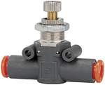 Riegler 106733.Bidirect. flow control valve, Flow both sides, hose-hose, hose Ø8