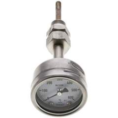 Wika TW 6006363 ES Bimetallthermometer, waagerecht D63/0 bis +600°C/63mm