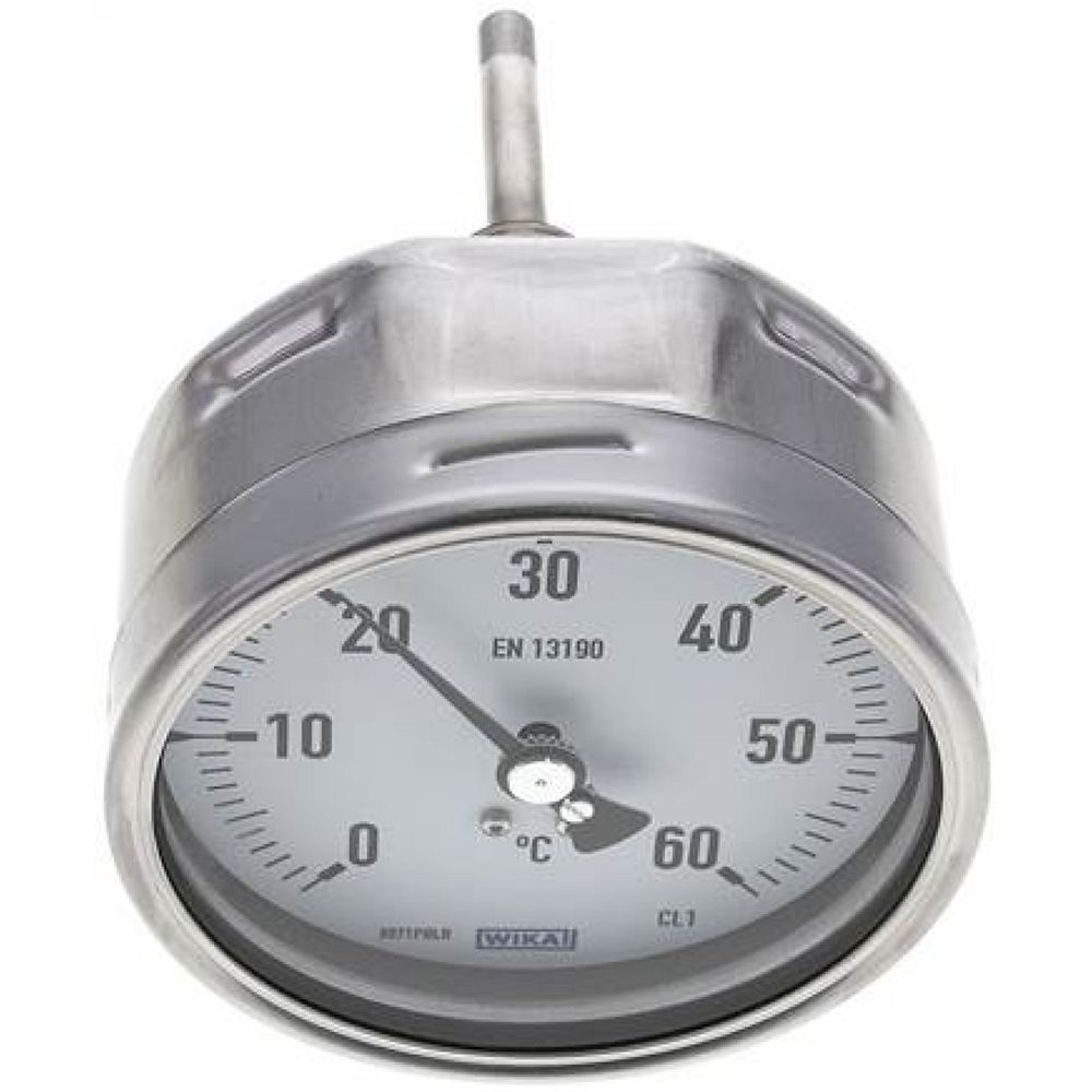 Wika TW 6010063 ES Bimetallthermometer, waagerecht D100/0 bis +60°C/63mm