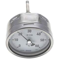 Wika TW 6010063 ES Bimetallthermometer, waagerecht D100/0 bis +60°C/63mm