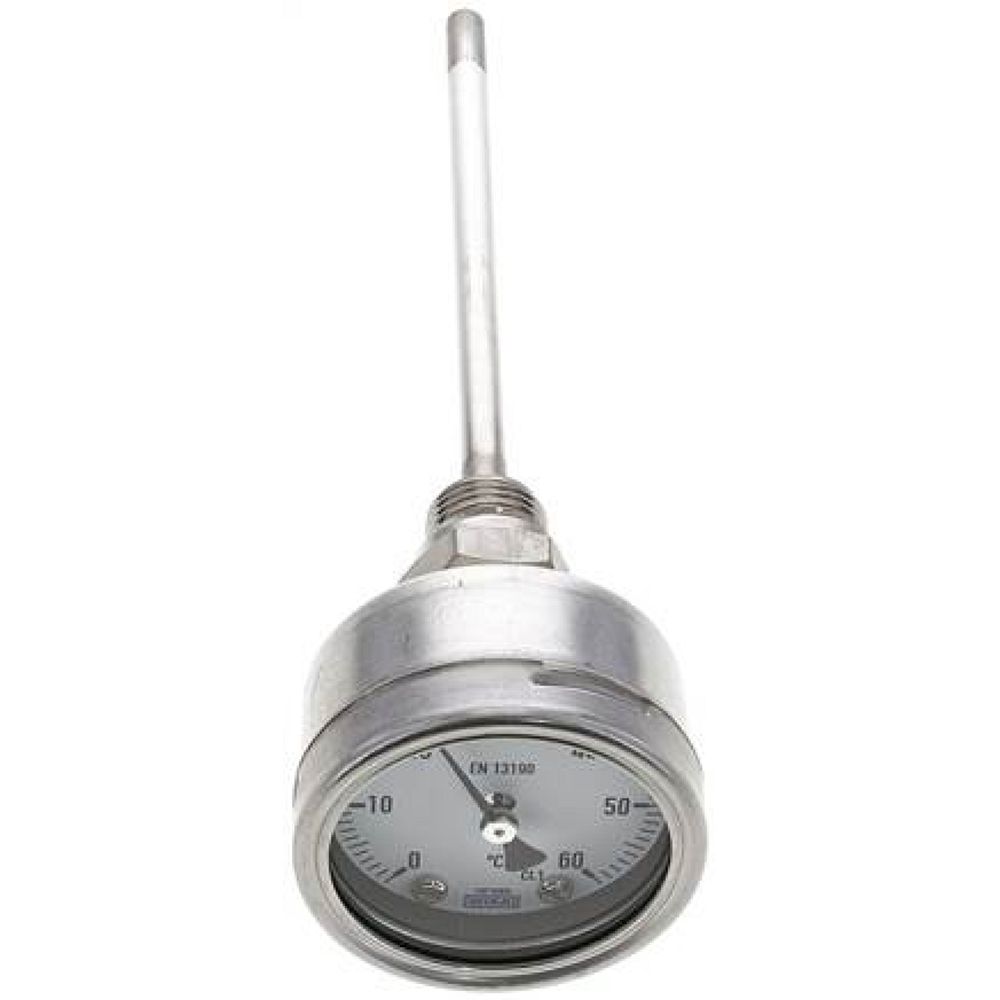 Wika TW 6063160 ES Bimetallthermometer, waagerecht D63/0 bis +60°C/160mm