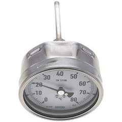 Wika TW 80100100 ES Bimetallthermometer, waagerecht D100/0 bis +80°C/100mm