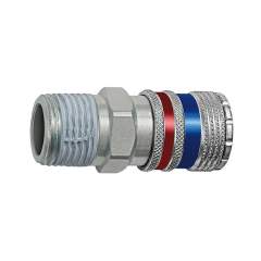 Riegler 107590.Safety coupling I.D. 7.6, Steel / brass galv., R 3/8 ET