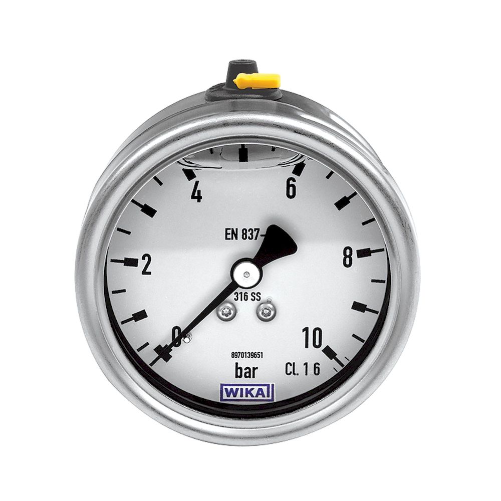 Riegler 134023. Glyzerinmano, CrNi-Stahl, G 1/4 hinten zentrisch, -1/0,0 bar, Ø63