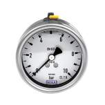 Riegler 134033.Glycerine pressure gauge, CrNi steel, G 1/2, 0 - 4 bar, Ø 100