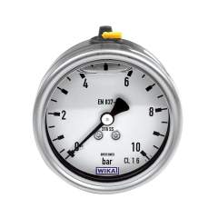 Riegler 134028. Glyzerinmano, CrNi-Stahl, G 1/4 hinten zentrisch, 0-16,0 bar, Ø63