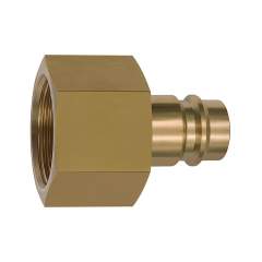 Riegler 141573.Nipple for couplings I.D. 19, Bright brass, G 3/4 IT