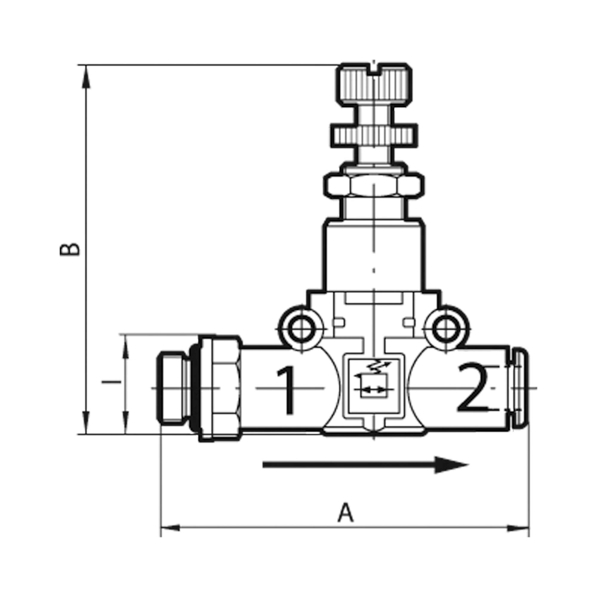 Pressure regulator »lineonline«, G 1/4 (inlet), hose Ø 8 (outlet) - Riegler 106746