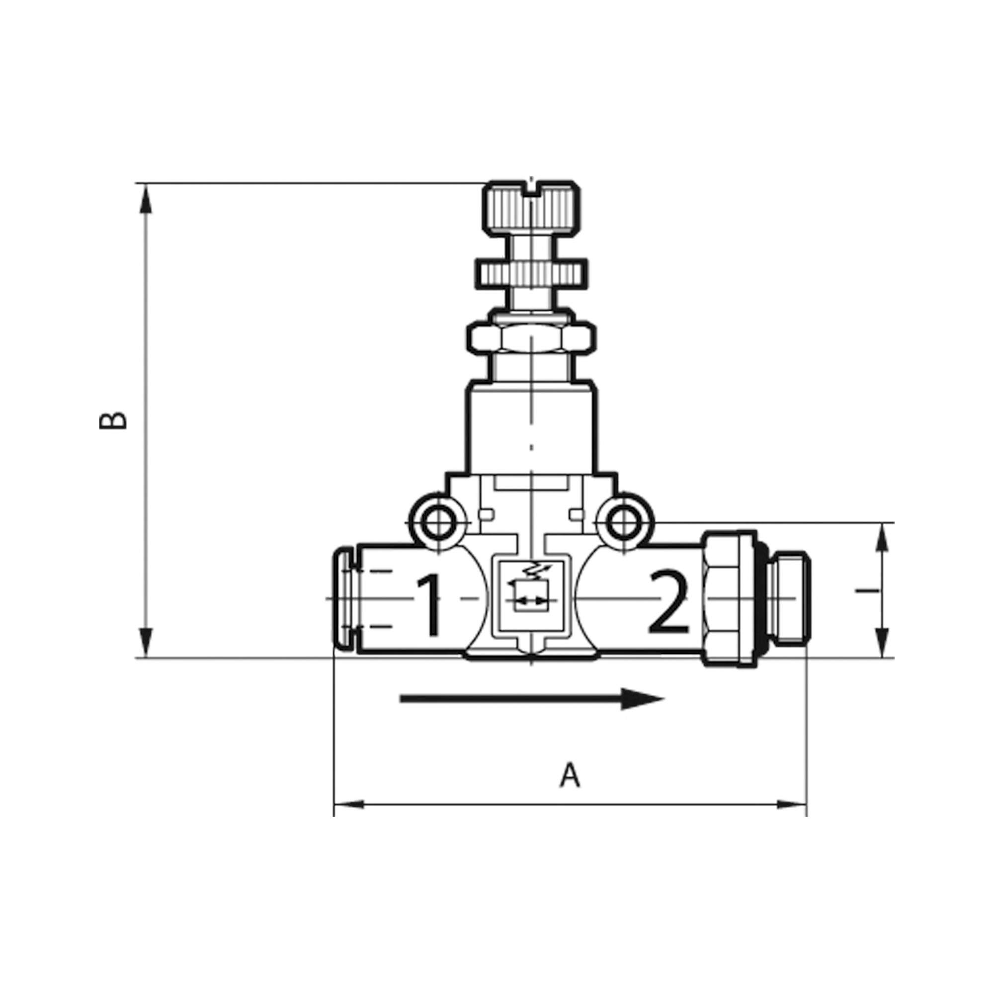 Pressure regulator »lineonline«, G 3/8 (outlet), hose Ø 8 (inlet) - Riegler 106752